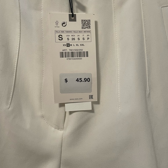 COPY - Zara ankle length trouser - new with tags - white - Picture 3 of 4